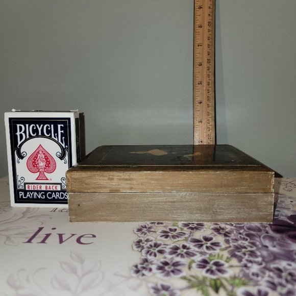 Vintage Decoupage Wooden Card Box - Picture 9 of 9
